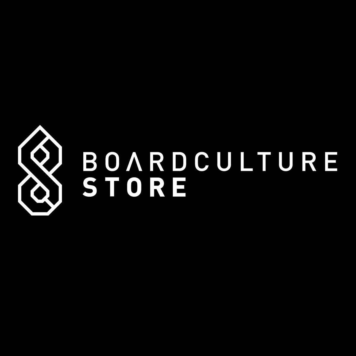 Boardculture Store Logo Black background with white text